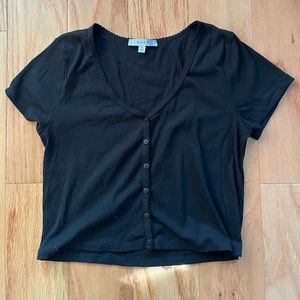 Cropped ditsy top